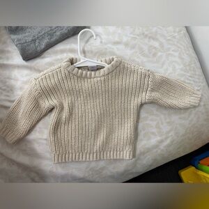 Cozy Cream Knit Sweater 3-6m